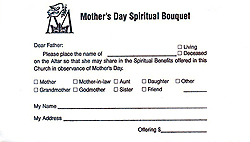 Envelope-Mother's Day Spiritual Bouquet