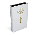 Bible-NCB Gift & Award, White. Red Letter