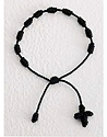 Bracelet-Black Knotted Cord with Cross