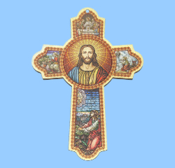 Cross-  6", Holy Face of Jesus