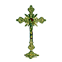 Crucifix-9" Standing, Gold Finish Metal