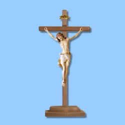 Crucifix-13" Standing Wood Carved