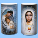 Led Candle-Immaculate Heart of Mary/ Madonna 4" X 7"