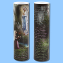 Led Candle-Lady Of Lourdes, Multilingual Prayer
