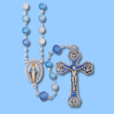 Rosary-Blue and white Pearl