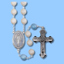 Rosary-Pearl white and blue