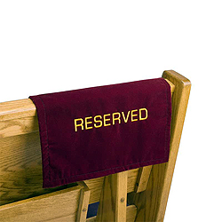 Reserved Sign-Maroon Velvet