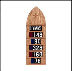 Hymn Board-Dark Oak