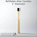 Candle-Refillable, 1" X 9"