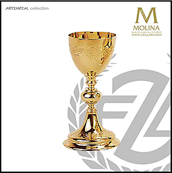 Chalice & Paten-Sterling Cup, Gold Plated