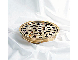 COMMUNION TRAY AND DISK, BRASS