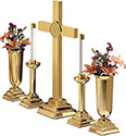 Altar Cross-24", Brass
