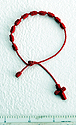 Bracelet-Red Knotted Cord w/ Cross