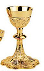 Chalice & Paten-Sterling Cup, Gold Plated