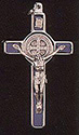 Crucifix-  3" St Benedict, Blu