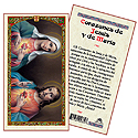 Holy Card-Corazones Jesus/Mari