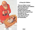 Holy Card-Kneeling Santa