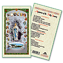 Holy Card-Lady Of The Rosary, Mysteries