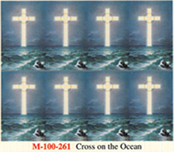 Holy Card-Printed, Cross/Ocean