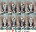 Holy Card-Printed, Lady Of Lourdes
