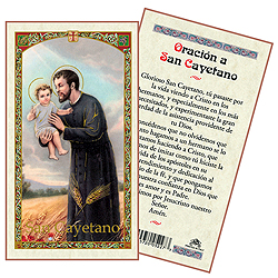 Holy Card-San Cayetano, Spanish
