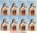 Holy Card-Sheet,  St Theresa