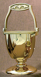 Holy Water Pot & Sprinkler-Satin Bronze