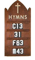 Hymn Board-Wall Mounted, Finish?