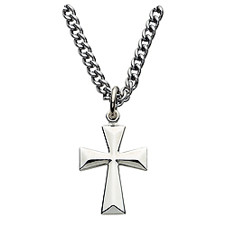 Pendant-Cross, 18" Chain