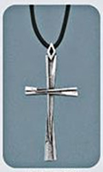 Pendant-Cross,  1", Pewter
