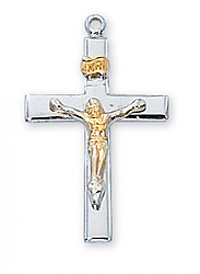 Pendant-Crucifix Two-Tone