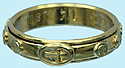 Ring-Rosary Moveable Gold Over Sterling