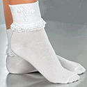 Socks-Anklets With Pearl Cross